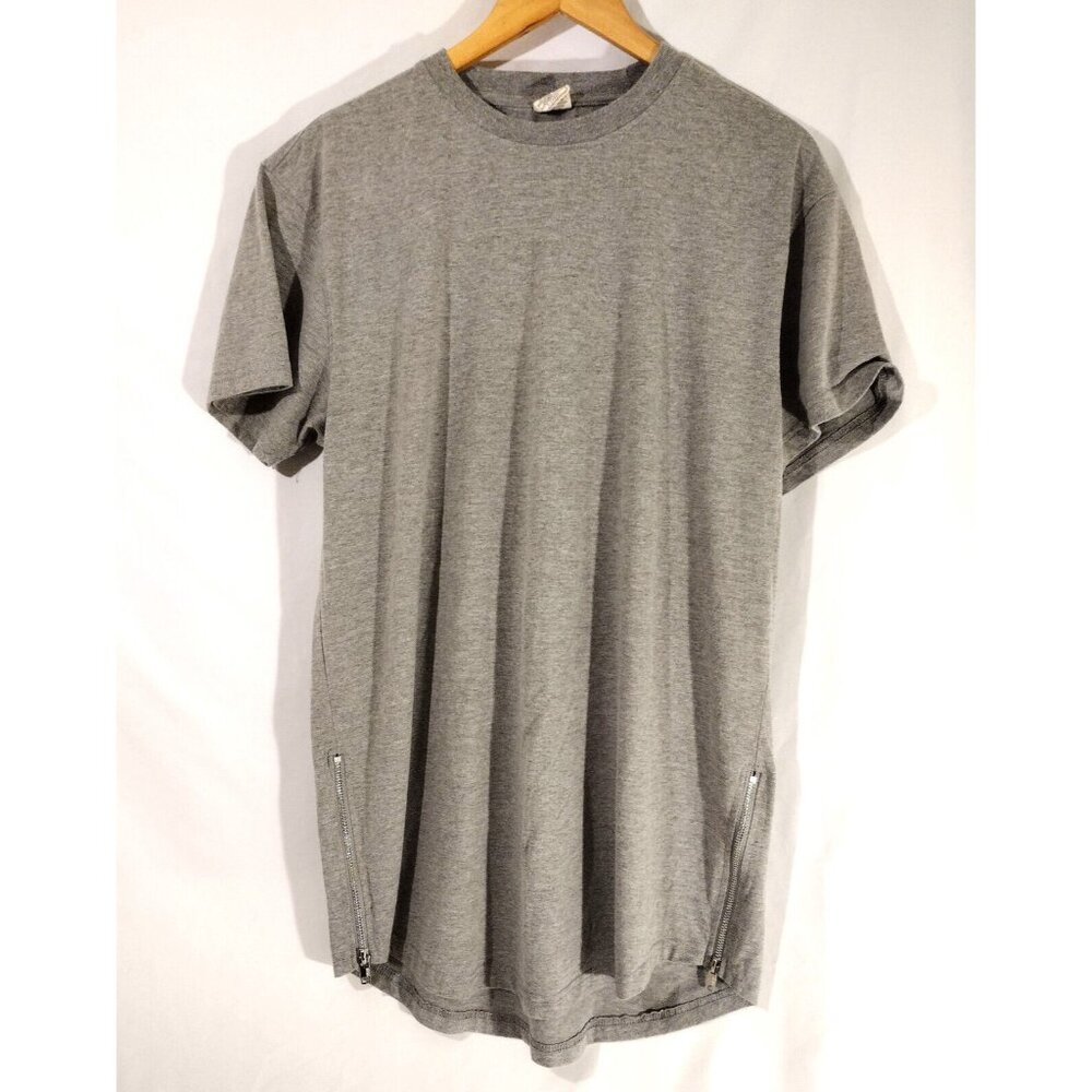 BLEECKER & MERCER SHIRT ZIPPER GRAY MENS SIZE XL